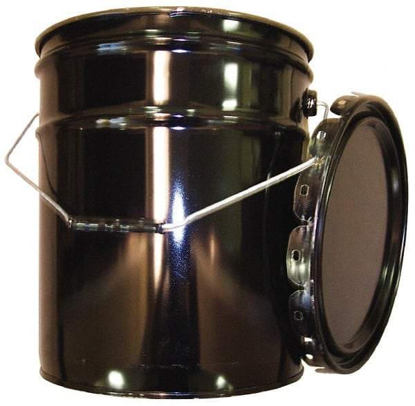 Made in USA - 5 Gallon Capacity, Crimped Lid, Drum Pail - Steel, UN 1H2/X70.8/S/01/USA/+AA1175 Listing - All Tool & Supply