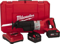 Milwaukee Tool - 28V, 0 to 2,000, 0 to 3,000 SPM, Cordless Reciprocating Saw - 1-1/8" Stroke Length, 15-7/8" Saw Length, 2 Lithium-Ion Batteries Included - All Tool & Supply