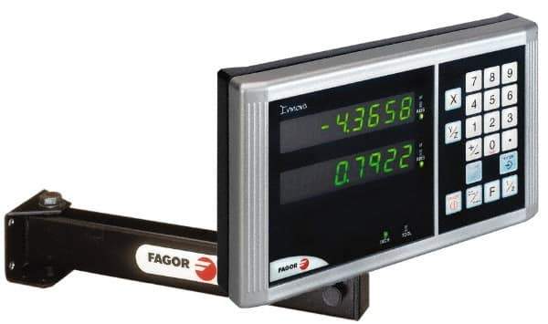 Fagor - 2 Axis, 10" X-Axis Travel, 80" Z-Axis Travel, Turning DRO System - 0.0002", 0.0005", 0.001" Resolution, 5µm Accuracy, LED Display - All Tool & Supply