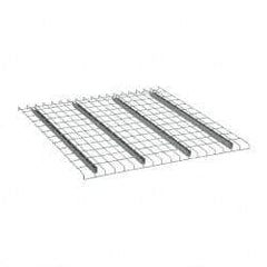 Nashville Wire - 46" Wide, 1-1/2" High, Open Shelving Welded Wire Decking - Steel, 48" Deep, Use with Pallet Racks - All Tool & Supply