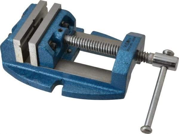 Wilton - 2-3/4" Jaw Opening Capacity x 1-7/8" Throat Depth, Horizontal Drill Press Vise - 3" Wide x 1-7/8" High Jaw, Stationary Base, Standard Speed, 8-1/2" OAL x 3.2" Overall Height, Cast Iron - All Tool & Supply