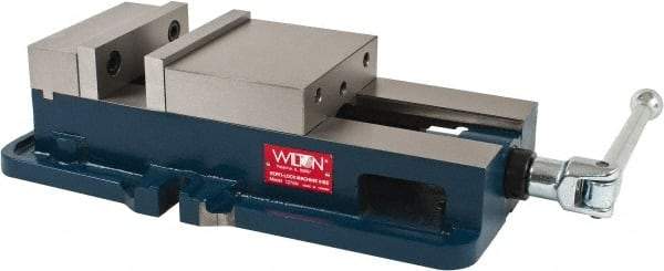 Wilton - 6" Jaw Width, 7-1/2" Jaw Opening Capacity, Horizontal Stationary Machine Vise - Manual Operation, 1 Station, 19-45/64" Long x 6.7" High x 1-3/4" Deep, 2" Jaw Height, 85,000 psi Max Clamp Force, Ductile Alloy - All Tool & Supply