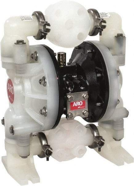 ARO/Ingersoll-Rand - 1" NPT, Nonmetallic, Air Operated Diaphragm Pump - Nitrile Diaphragm, Polypropylene Housing - All Tool & Supply