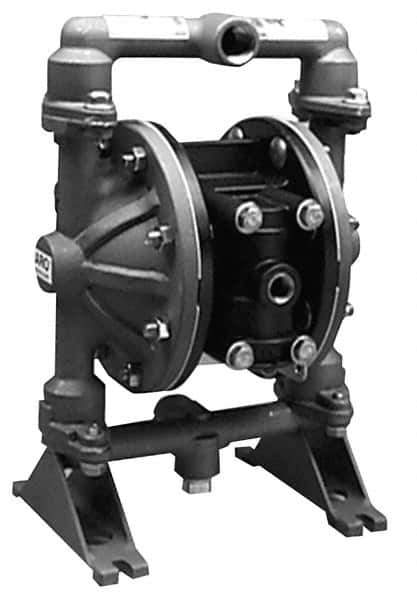 ARO/Ingersoll-Rand - 1/2" NPT, Metallic, Air Operated Diaphragm Pump - PTFE Diaphragm, Aluminum Housing - All Tool & Supply