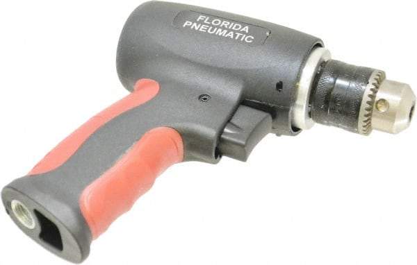 Florida Pneumatic - 3/8" Keyed Chuck - Pistol Grip Handle, 20,000 RPM, 4 CFM, 0.3333 hp, 60-90 psi - All Tool & Supply