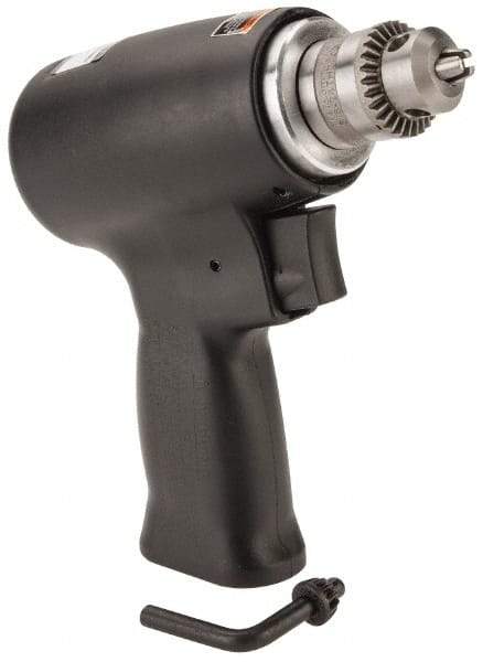 Florida Pneumatic - 1/4" Keyed Chuck - Pistol Grip Handle, 20,000 RPM, 4 CFM, 0.3333 hp, 60-90 psi - All Tool & Supply