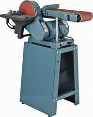 Enco - 48 Inch Long x 6 Inch Wide Belt, 9 Inch Diameter, Combination Sanding Machine - 1,350 Ft./min Belt Speed, 3/4 HP, Single Phase - All Tool & Supply