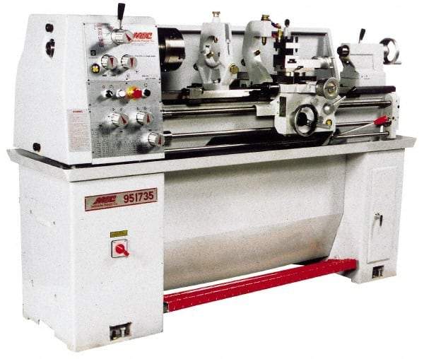 Vectrax - 13" Swing, 40" Between Centers, 220 Volt, Single Phase Engine Lathe - 3MT Taper, 3 hp, 105 to 2,000 RPM, 1-3/8" Bore Diam, 762mm Deep x 1,473 & 1,623mm (CE) High x 1,930.4mm Long - All Tool & Supply