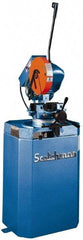 Scotchman - 2 Cutting Speeds, 10-3/4" Blade Diam, Cold Saw - 30 & 60 RPM Blade Speed, Floor Machine, 3 Phase, Compatible with Ferrous Material - All Tool & Supply