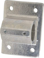 Hollaender - 1-1/4" Pipe, Wall Mount Flange, Aluminum Alloy Flange Pipe Rail Fitting - Bright Finish - All Tool & Supply