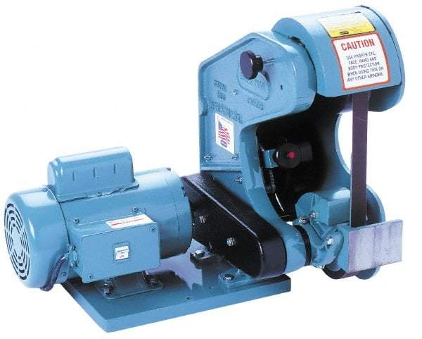 Burr King - 42 Inch Long x 1 Inch Wide Belt Grinder - 3/4 hp, 120 Volts, Vertical Belt, 5,300 Ft. per Min Belt Speed - All Tool & Supply