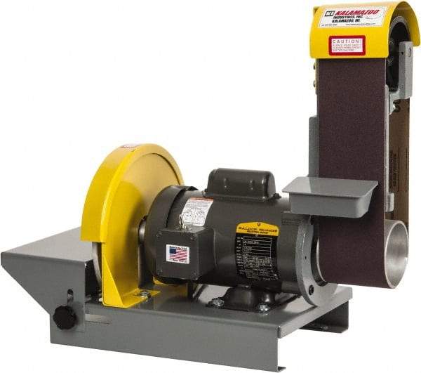 Kalamazoo - 36 Inch Long x 4 Inch Wide Belt, 10 Inch Diameter, Horizontal and Vertical Combination Sanding Machine - 1/2 HP, Single Phase - All Tool & Supply