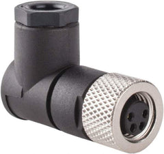 Brad Harrison - 4 Amp, Female 90° to Male 90° Field Attachable Connector Sensor and Receptacle - 60 VAC, 75 VDC, IP67 Ingress Rating - All Tool & Supply