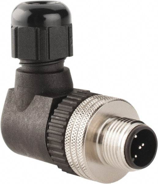 Brad Harrison - 4 Amp, Male 90° Field Attachable Connector Sensor and Receptacle - 30 VAC, 36 VDC, IP67 Ingress Rating - All Tool & Supply