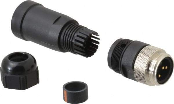 Brad Harrison - 13 Amp, Male Straight Field Attachable Connector Sensor and Receptacle - 600 VAC/VDC, IP67 Ingress Rating - All Tool & Supply