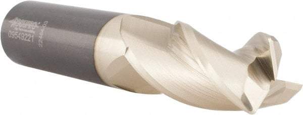 Accupro - 1", 3 Flute, Single End, Solid Carbide, 0.06" Corner Radius End Mill - 5" OAL, 37° Helix, Right Hand Flute, 2" LOC, Right Hand Cut - All Tool & Supply