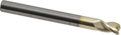 Accupro - 1/4", 3 Flute, Single End, Solid Carbide, 0.03" Corner Radius End Mill - 2-1/2" OAL, 37° Helix, Right Hand Flute, 3/8" LOC, Right Hand Cut - All Tool & Supply