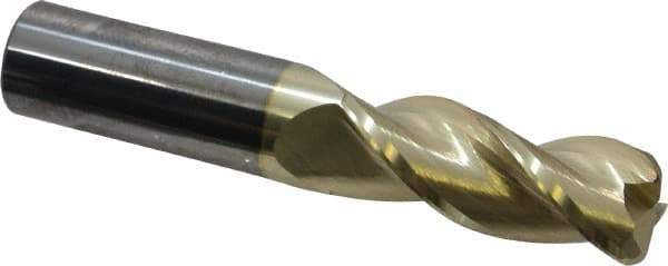 Accupro - 5/8", 3 Flute, Single End, Solid Carbide, 0.12" Corner Radius End Mill - 3-1/2" OAL, 37° Helix, Right Hand Flute, 1-5/8" LOC, Right Hand Cut - All Tool & Supply