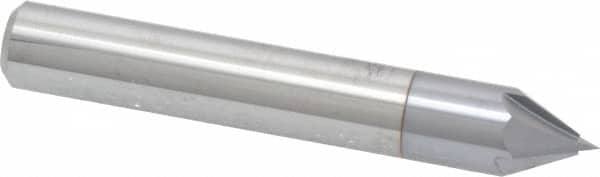 Accupro - 3/8" Diam 4 Flute Single End Solid Carbide Chamfer Mill - All Tool & Supply