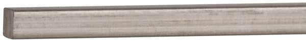 Value Collection - 12" Long x 1/8" High x 1/8" Wide, Plain Key Stock - Stainless Steel - All Tool & Supply