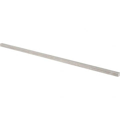 Value Collection - 12" Long x 1/4" High x 1/4" Wide, Plain Key Stock - Stainless Steel - All Tool & Supply