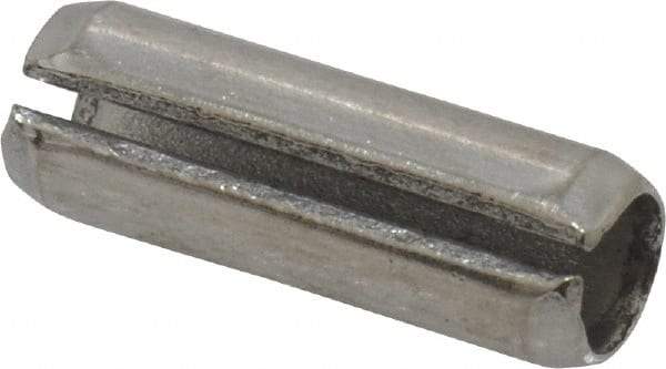 Value Collection - 1/4" Diam x 3/4" Long Slotted Spring Pin - Grade 18-8 Stainless Steel - All Tool & Supply