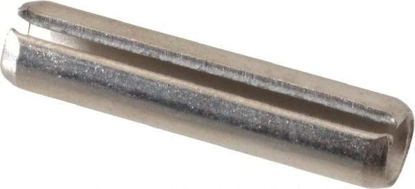 Value Collection - 1/4" Diam x 1-1/8" Long Slotted Spring Pin - Grade 18-8 Stainless Steel - All Tool & Supply