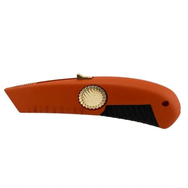 PHC - Retractable Utility Knife - 1/2" Blade, OSHA Orange Zinc Handle, 1 Blade Included - All Tool & Supply