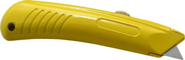 PHC - Retractable Utility Knife - 1" Blade, Yellow Zinc Handle, 1 Blade Included - All Tool & Supply