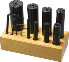 Interstate - 8 Piece 1/8" Increment Expanding Lathe Arbor Set - 1/4", 3/8", 1/2", 5/8", 3/4", 7/8", 1" & 1-1/4" Arbors, 3 & 4" OAL - All Tool & Supply