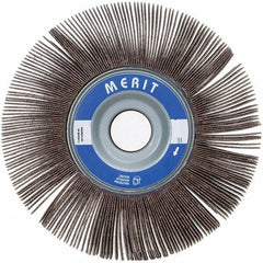 Merit Abrasives - 3-1/2" Diam, 80 Grit Ceramic Unmounted Flap Wheel - 5/8" Hole, 1" Wide, Coated, Medium Grade, 12,000 Max RPM , Cloth Backing - All Tool & Supply