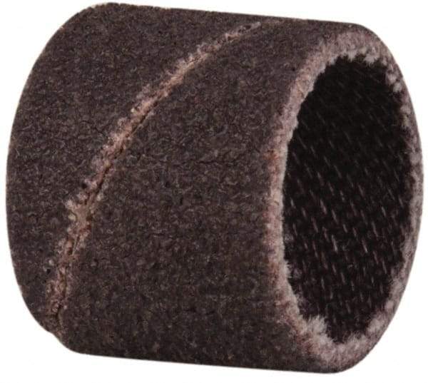 Merit Abrasives - 80 Grit Aluminum Oxide Coated Spiral Band - 1/2" Diam x 1/2" Wide, Medium Grade - All Tool & Supply