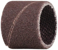 Merit Abrasives - 120 Grit Aluminum Oxide Coated Spiral Band - 1/2" Diam x 1/2" Wide, Fine Grade - All Tool & Supply