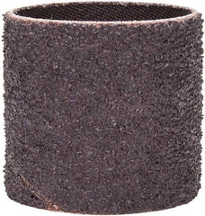 Merit Abrasives - 36 Grit Aluminum Oxide Coated Spiral Band - 1-1/2" Diam x 1-1/2" Wide, Very Coarse Grade - All Tool & Supply