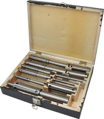 Interstate - 1/2 to 2" Face Diam, Expanding Lathe Mandrel Set - 1/2 to 2" Grip, 8 Pieces - All Tool & Supply