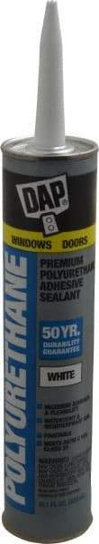 DAP - 10.1 oz Cartridge White Polyurethane Joint Sealant - -40 to 185°F Operating Temp, 10 min Tack Free Dry Time - All Tool & Supply