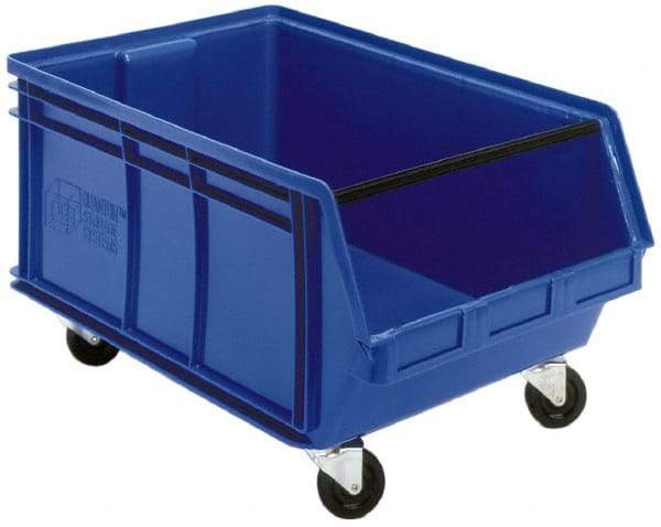 Quantum Storage - 300 Lb. Load Capacity, 29" Deep, Black Polyethylene Hopper Stacking Bin - 14-7/8" High x 18-3/8" Wide x 29" Long - All Tool & Supply