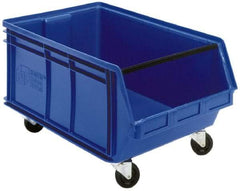 Quantum Storage - 300 Lb. Load Capacity, 29" Deep, Yellow Polyethylene Hopper Stacking Bin - 14-7/8" High x 18-3/8" Wide x 29" Long - All Tool & Supply