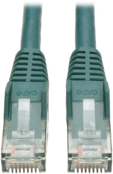 Tripp-Lite - Cat6, 24 AWG, 8 Wires, 550 MHz, Unshielded Network & Ethernet Cable - Green, PVC, 14' OAL - All Tool & Supply