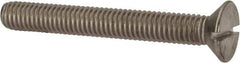 Value Collection - 3/8-16 UNC, 3" OAL Slotted Drive Machine Screw - Flat Head, Grade 316 Stainless Steel, Uncoated, Without Washer - All Tool & Supply