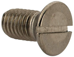 Value Collection - 1/2-13 UNC, 1" OAL Slotted Drive Machine Screw - Flat Head, Grade 316 Stainless Steel, Uncoated, Without Washer - All Tool & Supply