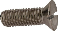 Value Collection - 1/2-13 UNC, 1-1/2" OAL Slotted Drive Machine Screw - Flat Head, Grade 316 Stainless Steel, Uncoated, Without Washer - All Tool & Supply