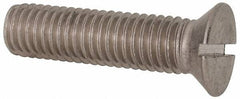 Value Collection - 1/2-13 UNC, 2" OAL Slotted Drive Machine Screw - Flat Head, Grade 316 Stainless Steel, Uncoated, Without Washer - All Tool & Supply