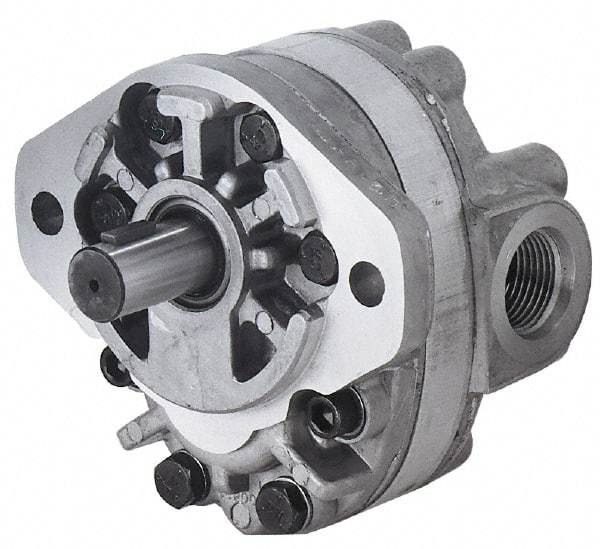 Parker - 7.3 GPM, 1-1/6-12 UNF-2B SAE Inlet Size, 2,500 RPM, 3/4" Shaft Diam, SAE A Mount, Hydraulic Gear Pump - 7.34 GPM at 1,800 RPM, 14.68 GPM at 3,600 RPM, 2,500 psi Max Working Pressure, 1-1/16-12 SAE Port Size - All Tool & Supply