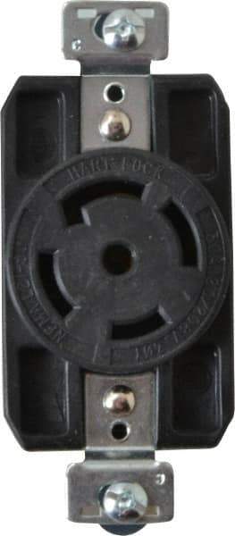 Cooper Wiring Devices - 120/208 VAC, 30 Amp, L21-30R NEMA, Self Grounding Receptacle - 4 Poles, 5 Wire, Female End, Black - All Tool & Supply