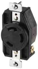 Cooper Wiring Devices - 480 VAC, 30 Amp, L8-30R NEMA, Self Grounding Receptacle - 2 Poles, 3 Wire, Female End, Black - All Tool & Supply