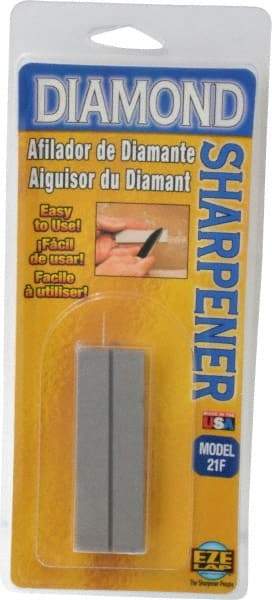 Eze Lap - 3" Long x 1" Wide x 1/4" Thick, Diam ond Sharpening Stone - Flat, 600 Grit, Fine Grade - All Tool & Supply