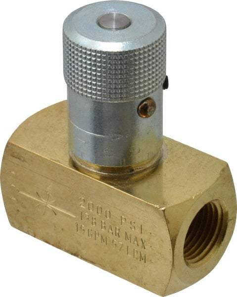 Parker - 15 GPM 1/2 Inlet Brass Hydraulic Control Valve - 1/2-14 Thread - All Tool & Supply