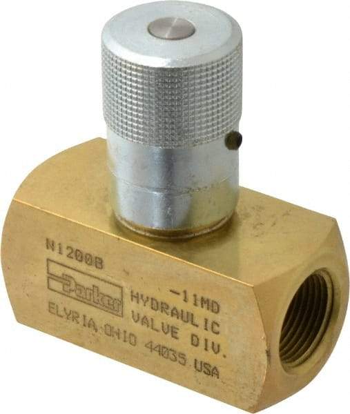 Parker - 25 GPM 3/4 Inlet Brass Hydraulic Control Valve - 3/4-14 Thread - All Tool & Supply