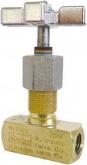 Parker - 5 GPM 1/4 Inlet Brass Hydraulic Control Valve - 1/4-18 Thread - All Tool & Supply